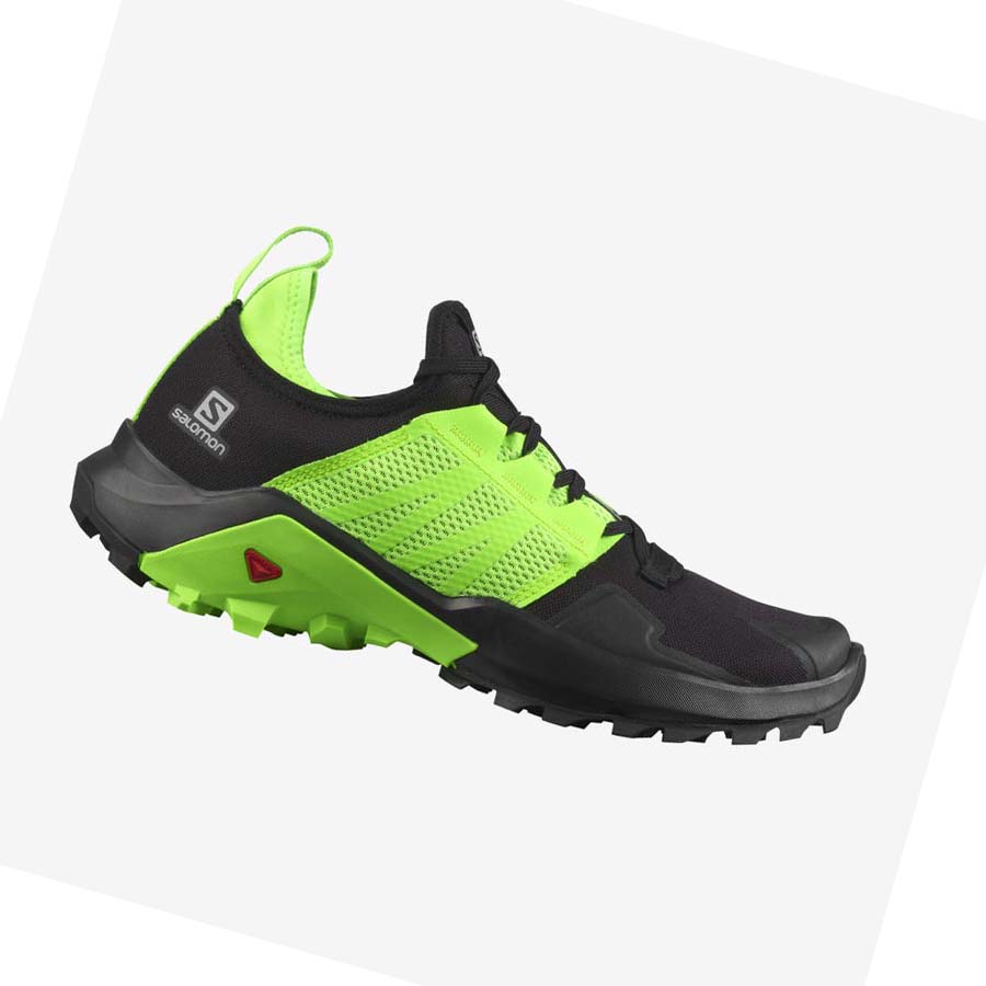 Tenis Para Trail Running Salomon MADCROSS Hombre Negros Verdes | MX 3532XYU